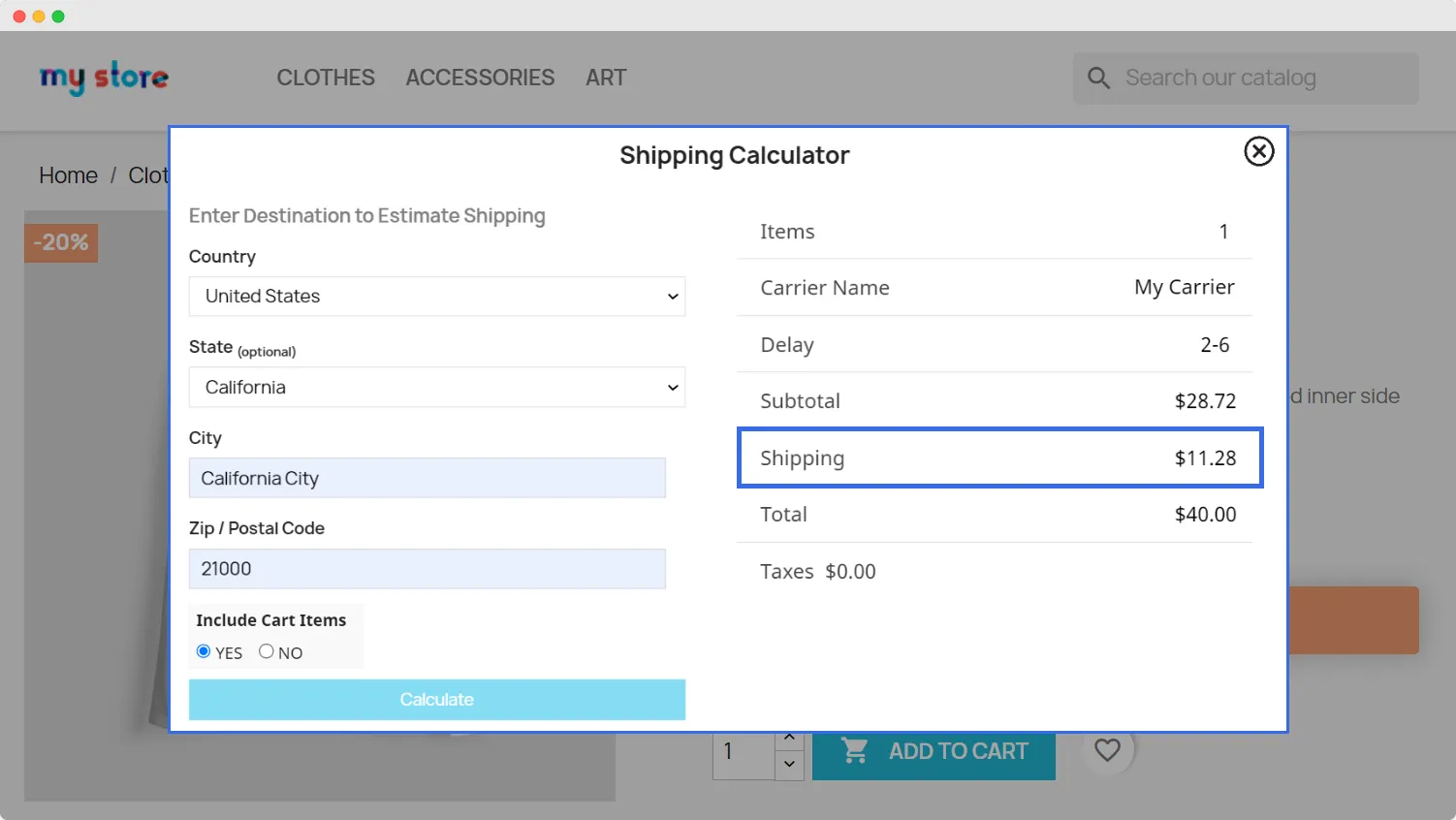 Precise Shipping Estimation